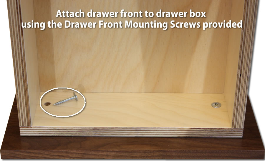 Attach drawer fronts